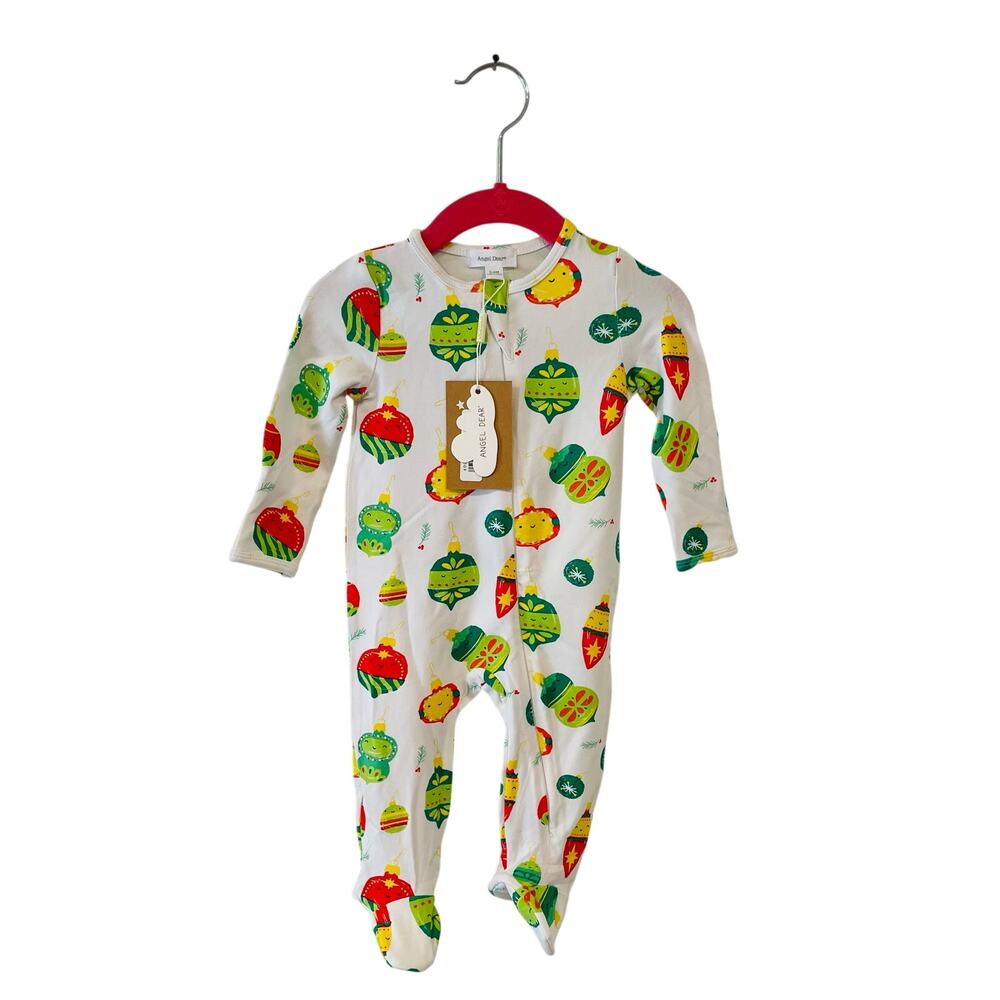 NWT Angel Dear 3-6M Christmas Ornament Bamboo Footie